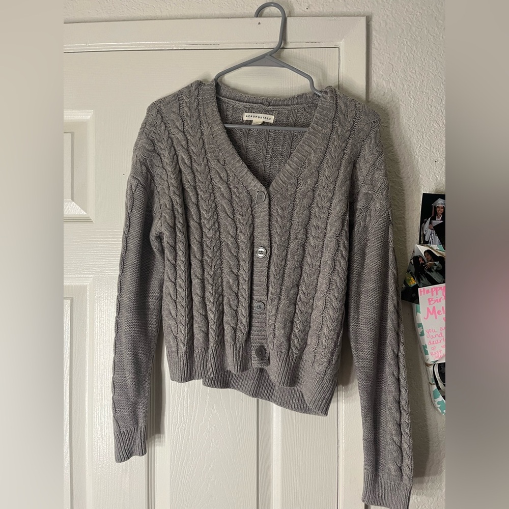 AEROPOSTALE GREY CARDIGAN